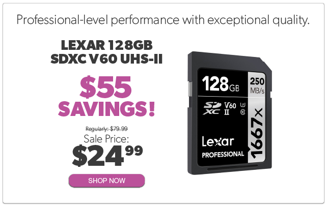Lexar 128GB SDXC V60 UHS-II