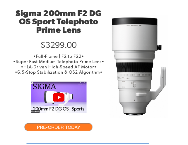 Sigma 200mm F2 DG OS Telephoto