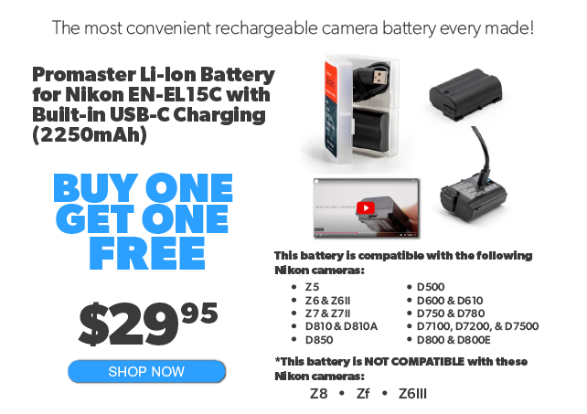 USB-C Charging Nikon Battery
