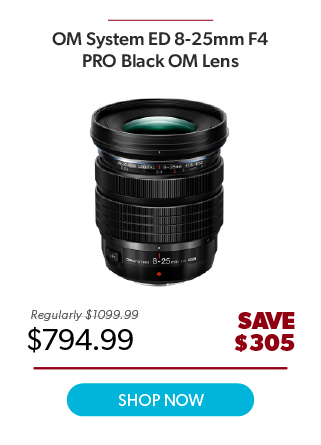 OM System ED 8-25mm F4 PRO Black OM Lens