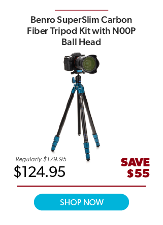 Benro SuperSlim Carbon Fiber Tripod Kit with Head