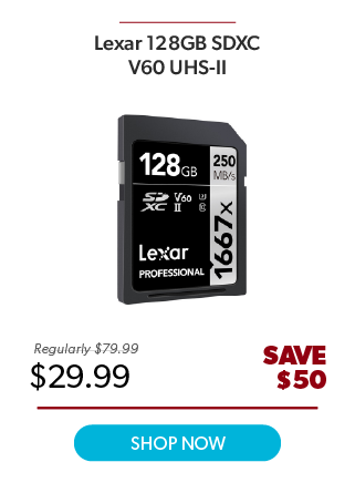 LEXAR 128GB SDXC V60 UHS-II