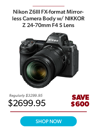Nikon Z6III FX-format Mirrorless Camera Body w/ NIKKOR Z 24-70mm f/4 S Lens