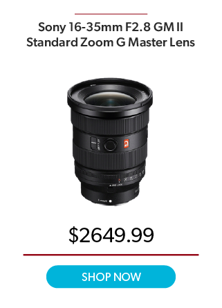 Sony 16-35mm F2.8 GM II Full-Frame Standard Zoom G Master lens