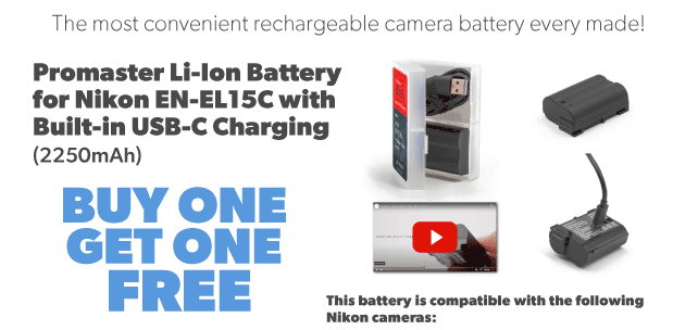 Promaster Nikon with Built-in USM-C Charging