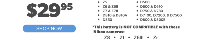 Promaster Nikon with Built-in USM-C Charging