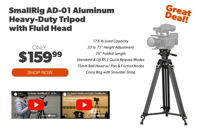 SmallRig AD-01 Aluminum Heavy-Duty Tripod