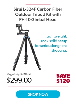 Sirui L-324F Carbon Fiber Tripod Kit with PH-10 Head